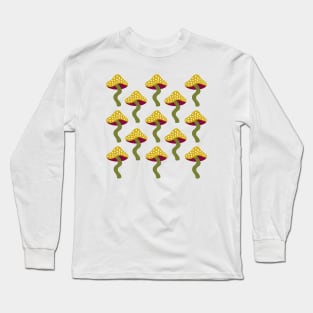 Green Mushroom Long Sleeve T-Shirt